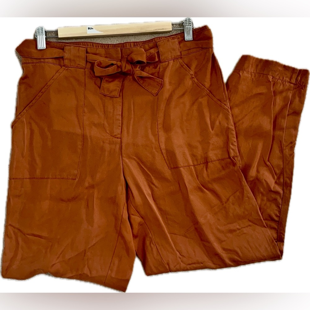 Reitmans Burnt Orange Flowy Lightweight Summer Slacks Trousers Pants